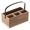 Cassettina Portaposate Acacia 4 Scomparti LEONE