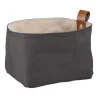 Cestino Pane in Tessuto Grigio - Beige 19x11x10,5h cm APS