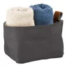 Cestino Pane in Tessuto Grigio - Beige 19x11x10,5h cm APS