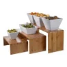 Set 3 Alzate Espositore Buffet Bamboo LEONE