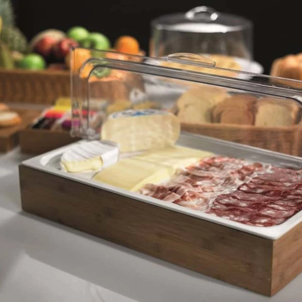Set Espositore Buffet Completo Bamboo 1/1 53x32 cm LEONE