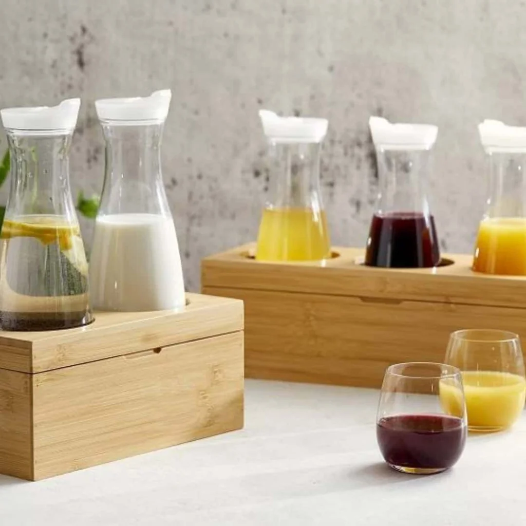 Set 2 Caraffe Buffet con Base Refrigerante LEONE