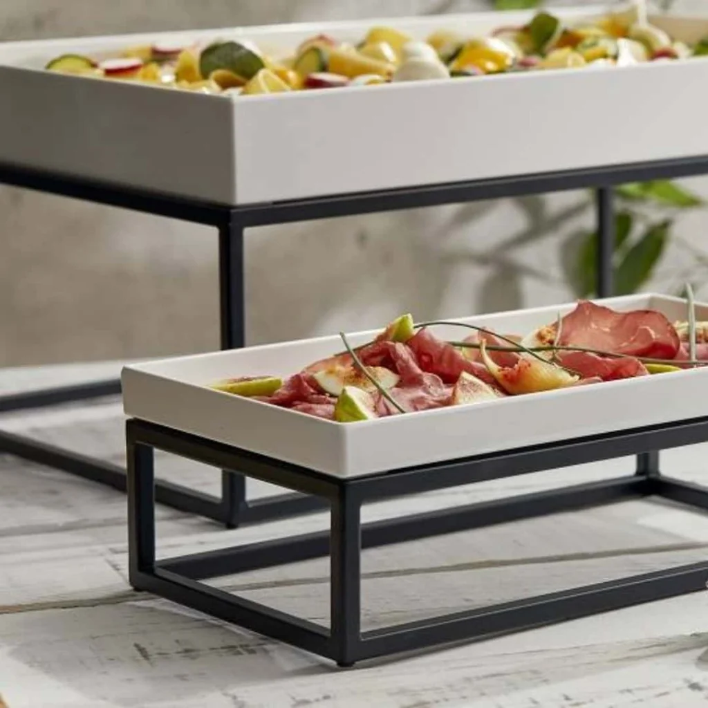 Stand Buffet Nero in Metallo GN 1/3 32,5x17,6x16 cm LEONE