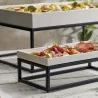 Stand Buffet Nero in Metallo GN 1/3 32,5x17,6x8 cm LEONE