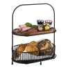 Cesto Buffet 2 Piani Metallo Nero 31x17x37,5h cm APS