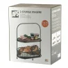 Cesto Buffet 2 Piani Metallo Nero 31x17x37,5h cm APS