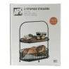 Cesto Buffet 2 Piani Metallo Nero 31x17x37,5h cm APS