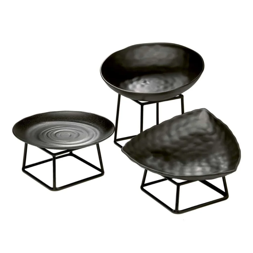 Supporto Buffet Quadrato Nero 18x18x8 cm APS