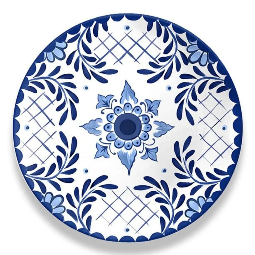 Piatto Piano Santorini Blu Touch-Mel ø 26,7 cm EMPORIO ZANI