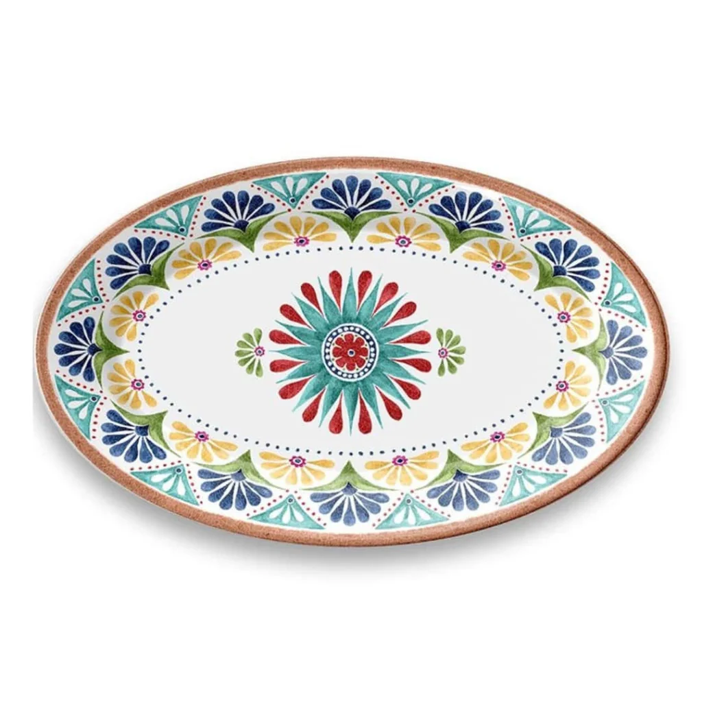 Vassoio Ovale Porto Colorato Touch-Mel 36x22 cm EMPORIO ZANI