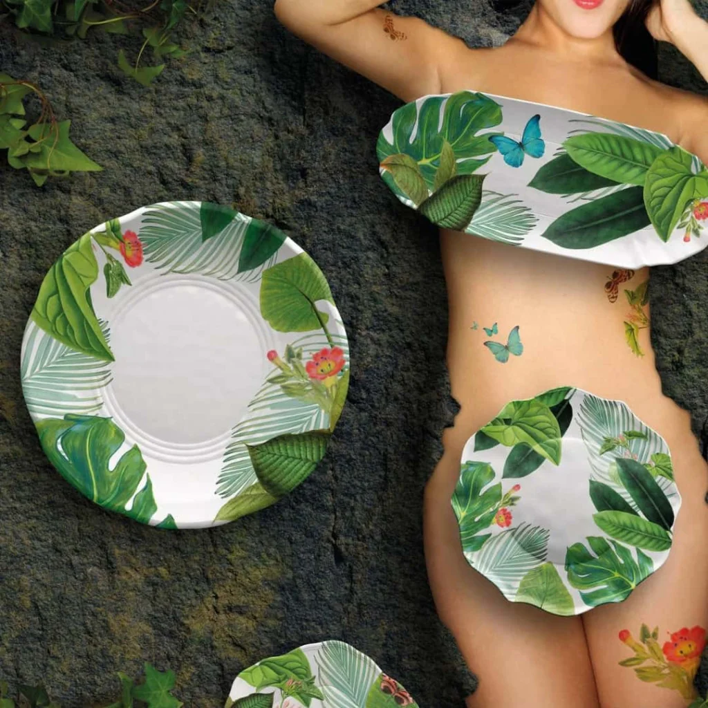 Insalatiera York Floreale Verde Touch-Mel ø 35 cm EMPORIO ZANI