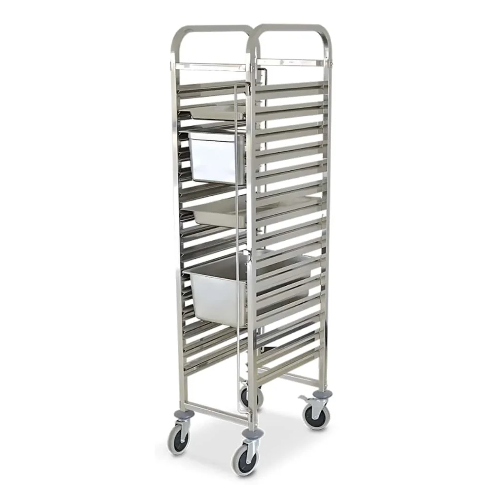 Carrello Porta Teglie GN 1/1 Inox 16 Posti HORECATECH