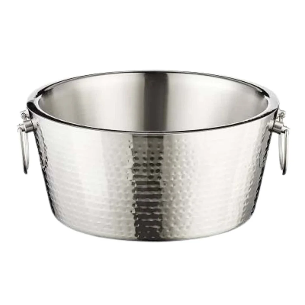 Secchiello Bottiglie Champagne Acciaio Martellato ø 37,5 cm
