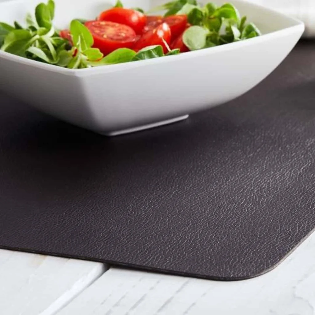 Set 4 Tovagliette Les Chic Nere Ecopelle 30x43 cm LEONE