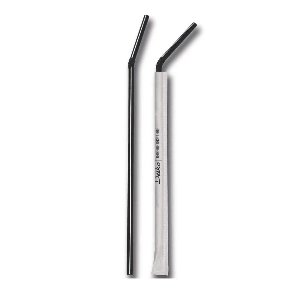 Cannucce Nere Snodabili Imbustate 24 cm 500 pz BRENTA