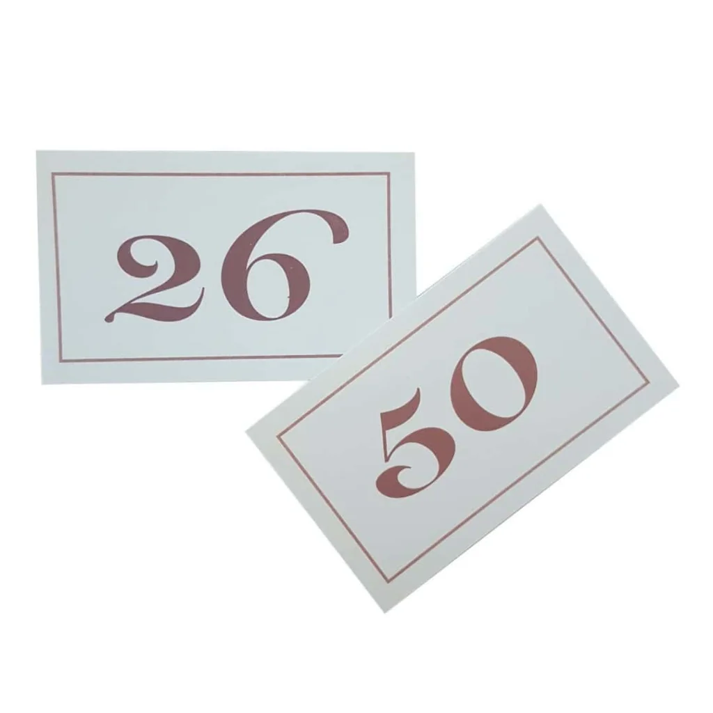 Numeri da Tavolo Cartoncino 26-50 LEONE