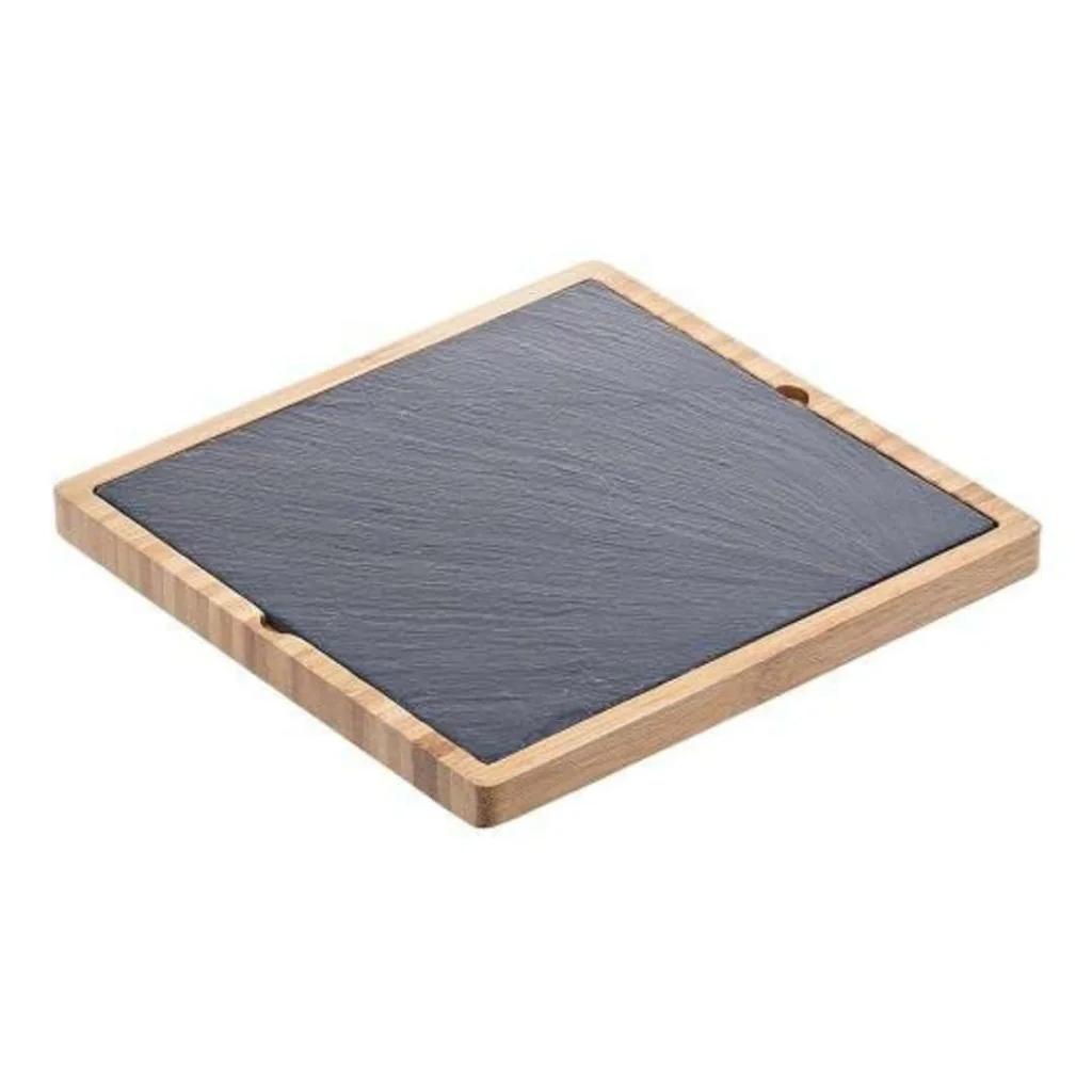 Vassoio Quadrato Bamboo e Ardesia 22x22 cm LEONE