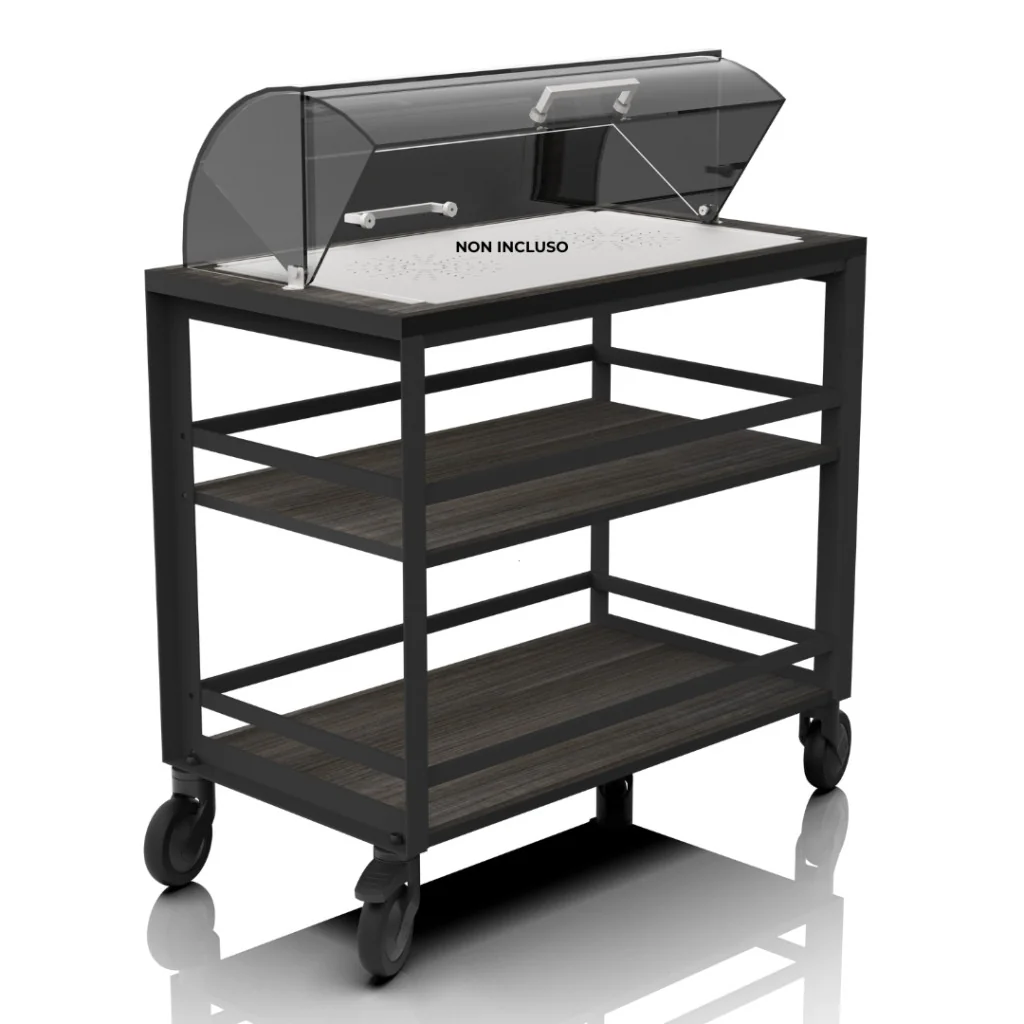 Carrello Servizio Industrial Rovere 90x50x82h cm ABERT