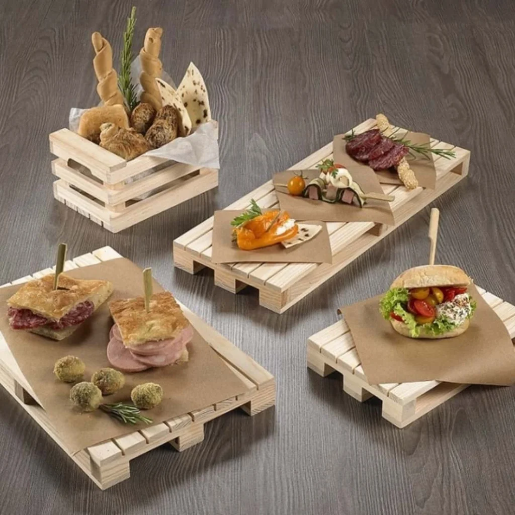 Vassoio Aperitivo Bancalino Mini Pallet 40x15 cm LEONE