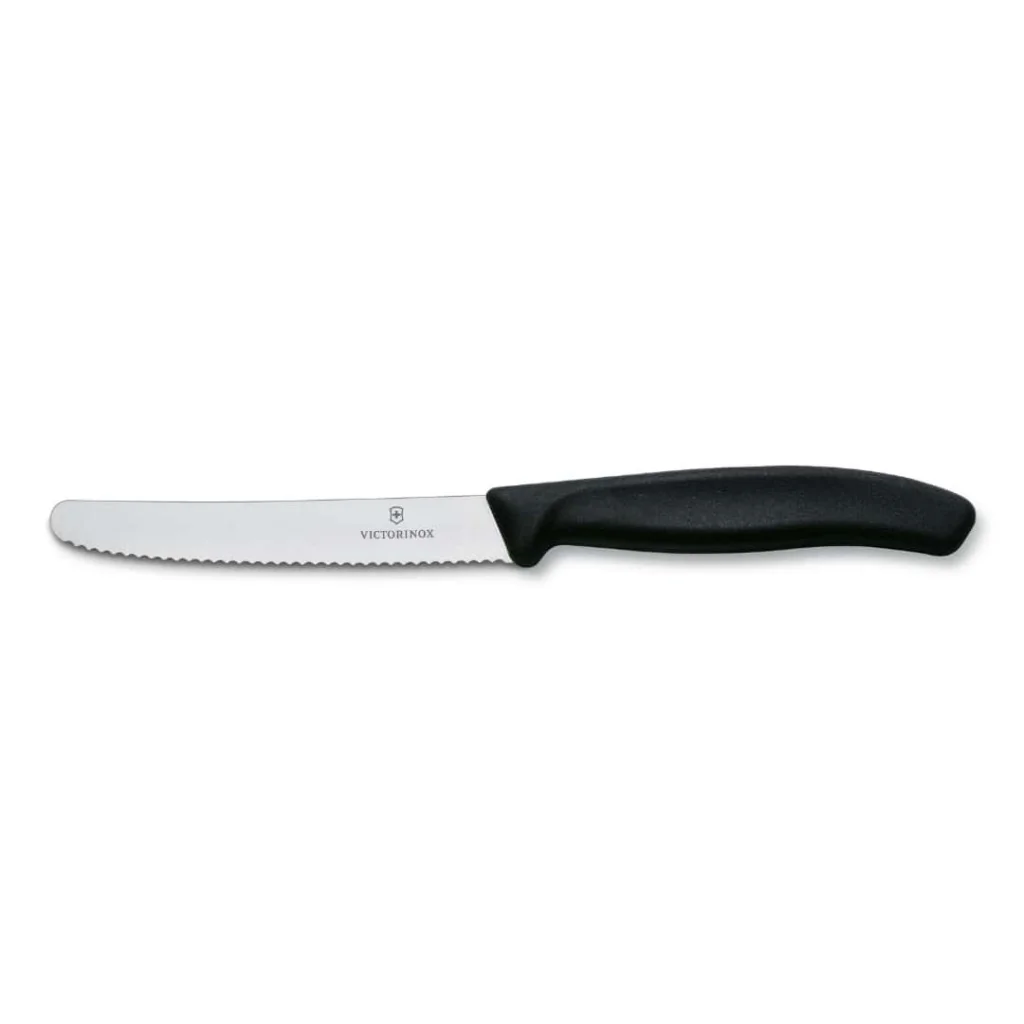 Coltello Tavola Seghettato Nero Swiss Classic 11 cm VICTORINOX