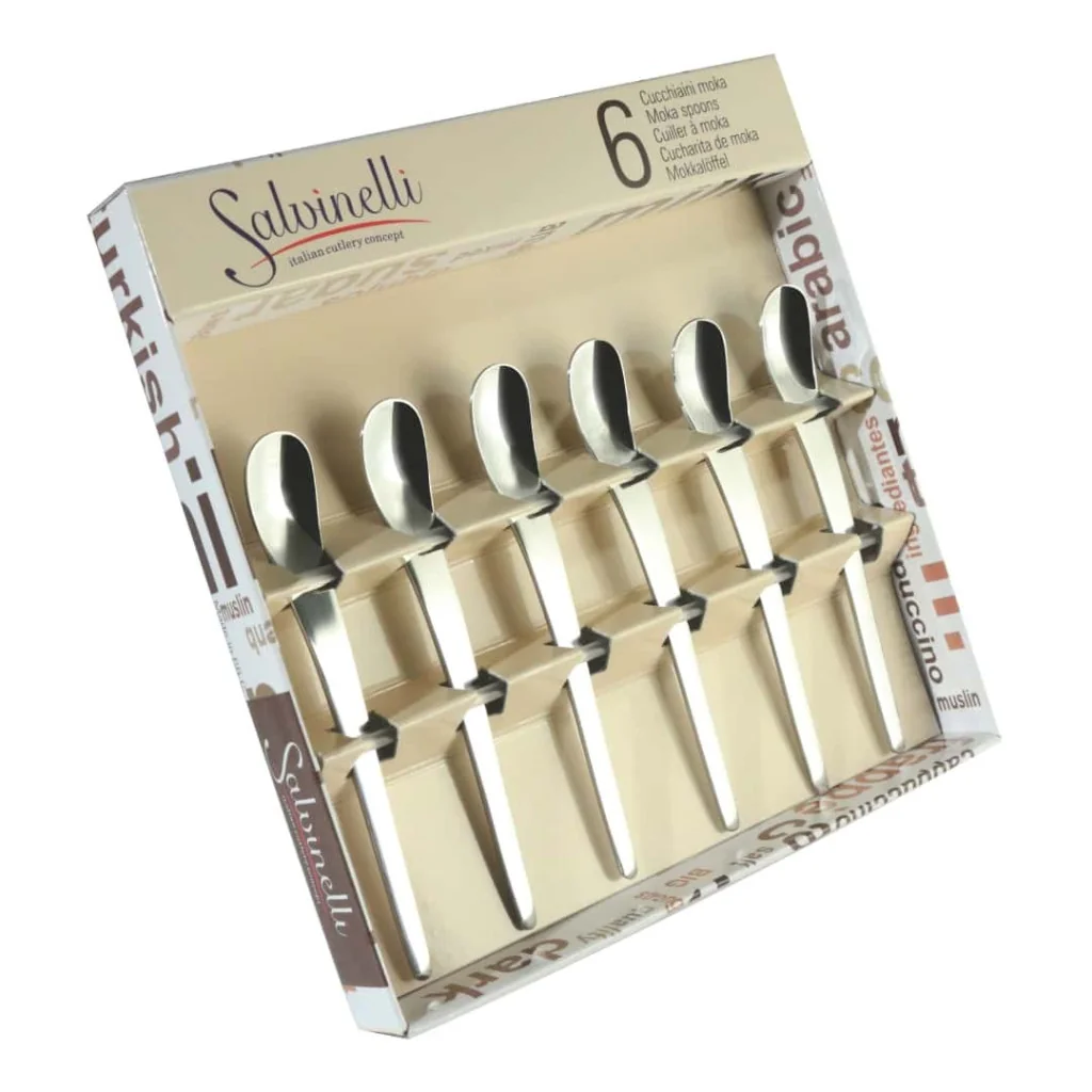 Set 6 Cucchiaini Caffè Moka Goccia SALVINELLI