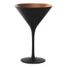 Set 6 Calici Martini Olympic Nero Rame Oro 24 cl STOLZLE LAUSITZ