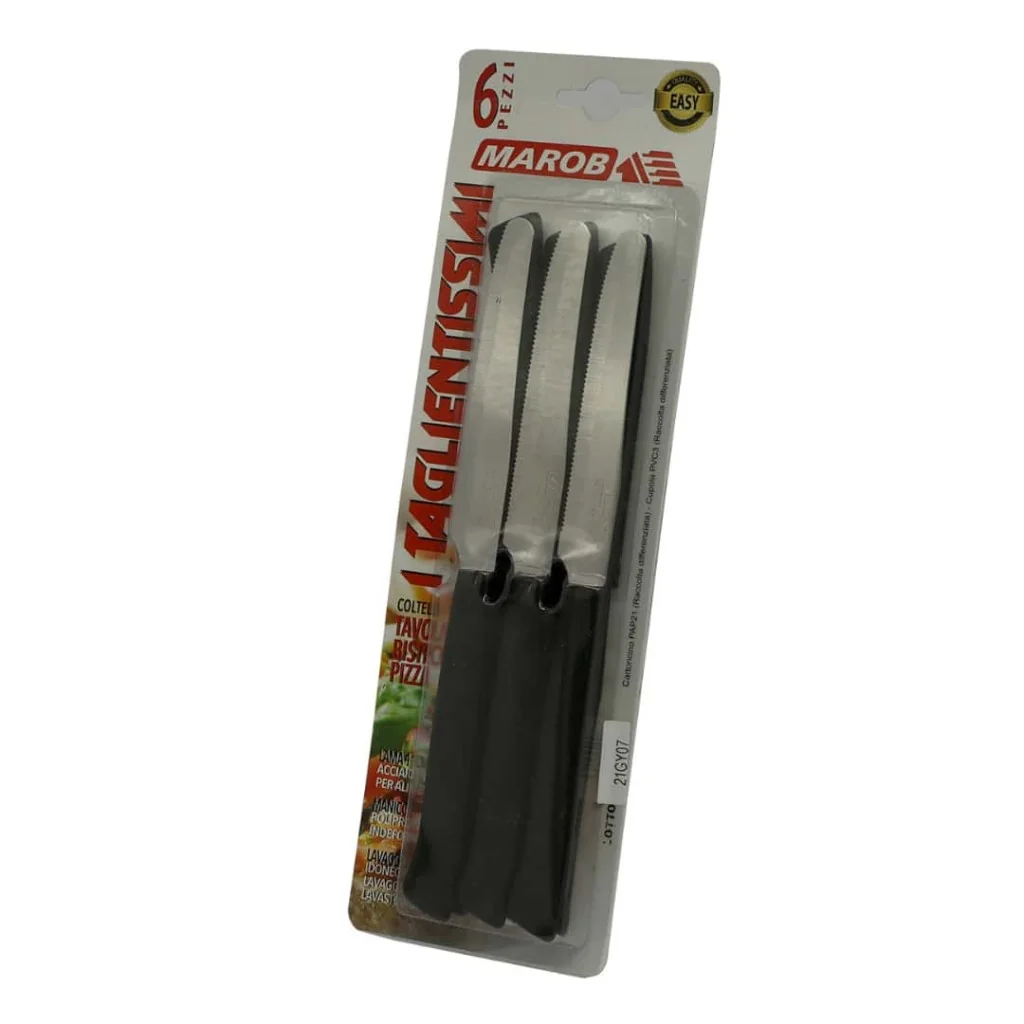 Coltelli Tavola Neri I Taglientissimi 6 pz MAROB