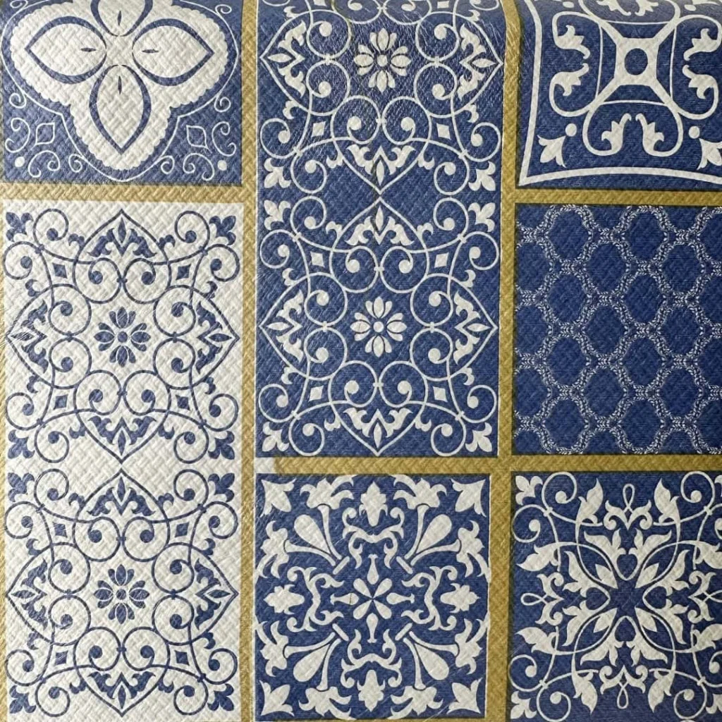 Tovaglia Carta Accoppiata Maiolica BLU 100x100 cm 250 pz DT