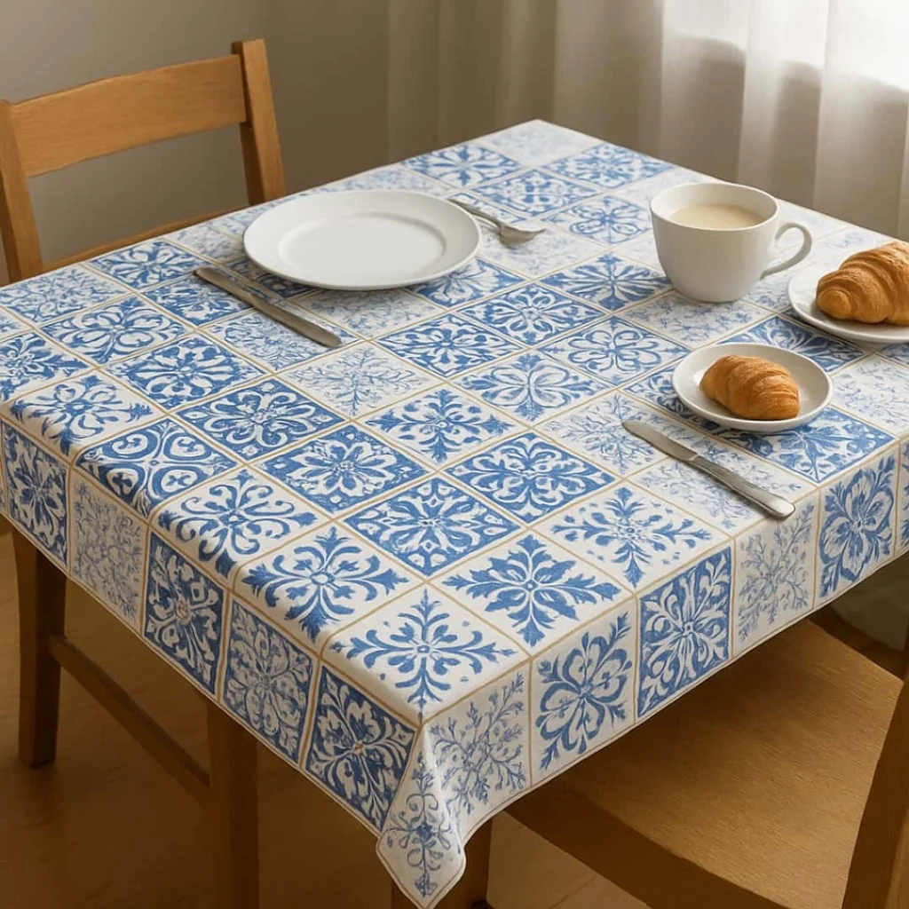 Tovaglia Carta Accoppiata Maiolica BLU 100x100 cm 250 pz DT