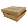 Box Alimenti con Finestra Kraft 16x16x5 cm 30pz IMBALLAGGI
