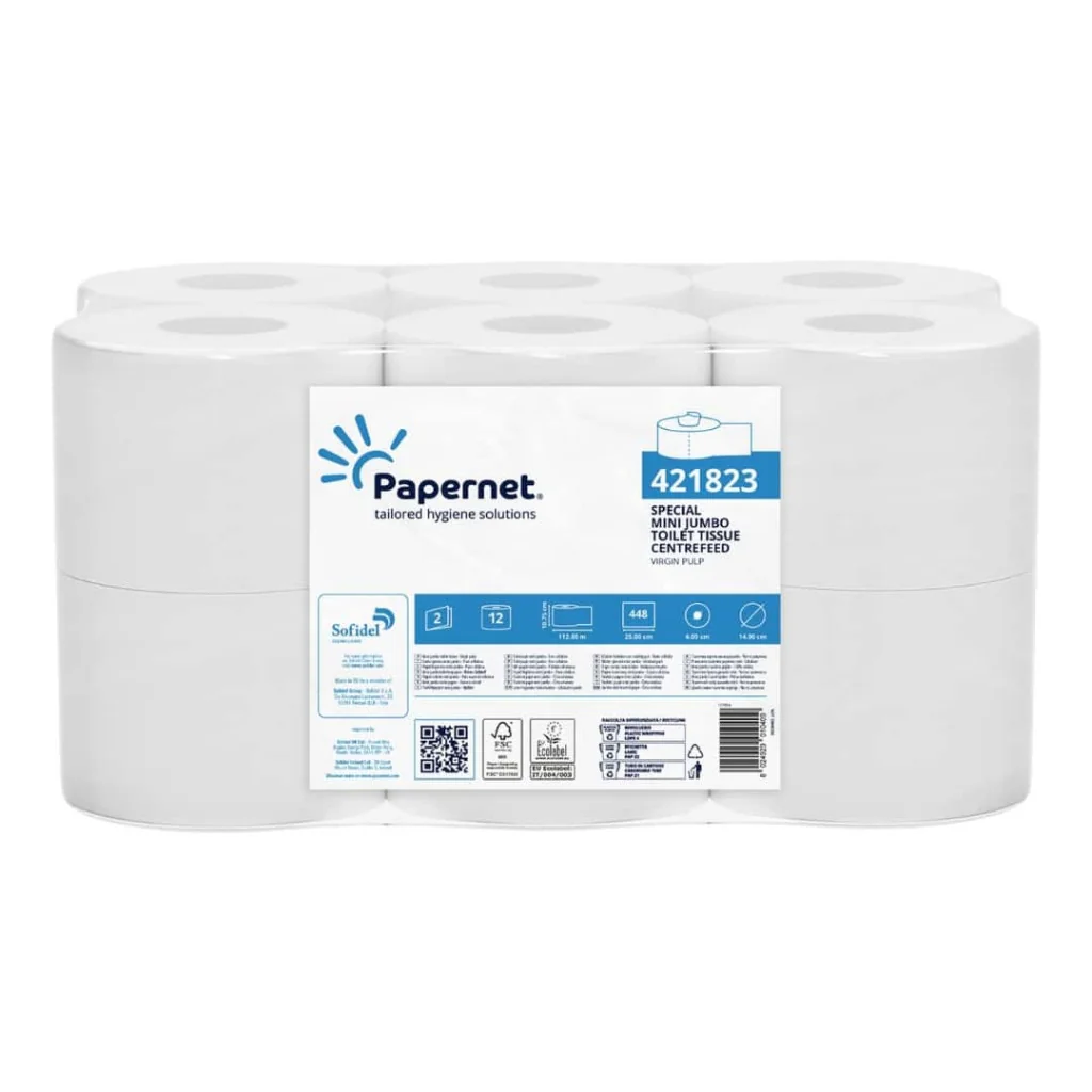 Carta Igienica Jumbo Mini Centrefeed 112 mt 12rt PAPERNET