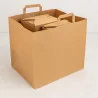 Sacchetti Carta Kraft Natural con Manici 32x21x26 cm 10pz USOBIO
