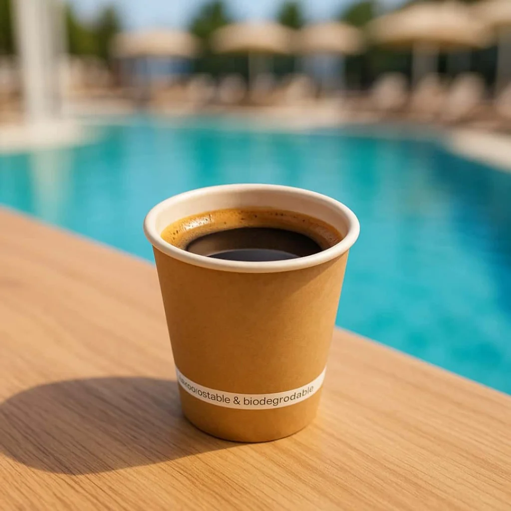 Bicchiere Tazza Caffè Carta Avana Riciclabile 90ml 3oz 50pz DT