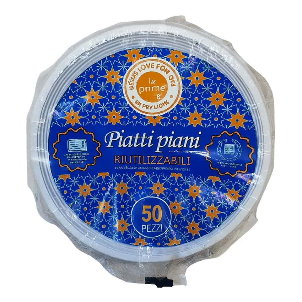 Piatti Piani Prime Bianchi Riutilizzabili ø 21 cm 50pz DT