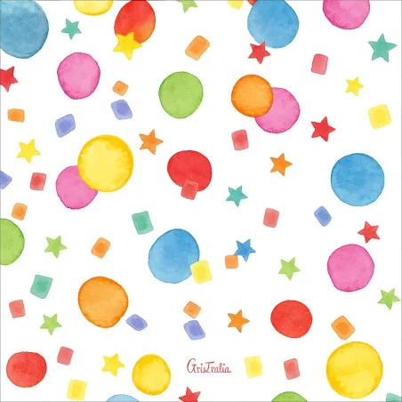Tovaglioli Carta Party Colors 33x33 cm 16pz GIVI ITALIA