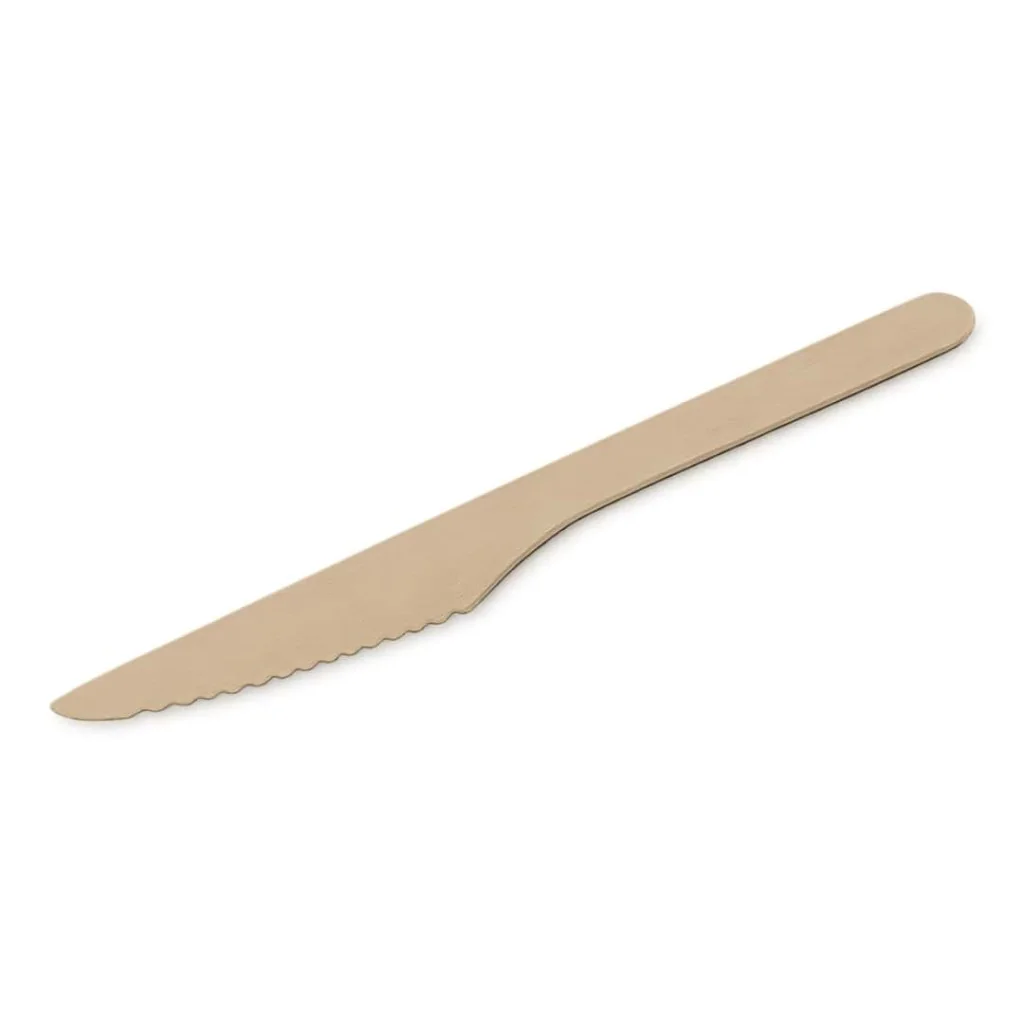 Coltello Seghettato in Legno 16 cm 100pz FLORIDA