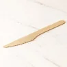 Coltello Seghettato in Legno 16 cm 100pz FLORIDA