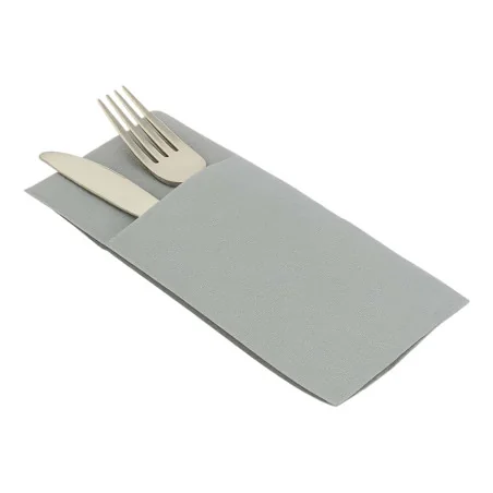 Tovagliolo Pocket Tinta Unita Grigio 25 pz RO.IAL