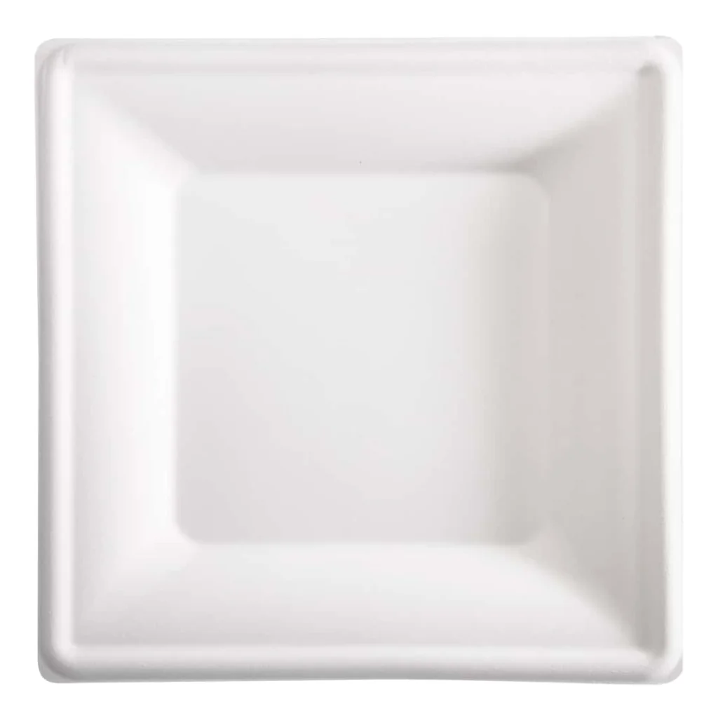 Piatti Piani in Polpa di Cellulosa 26x26 cm 50 pz DT