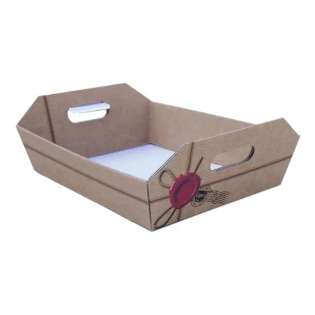 Cesta Cartone Ceralacca con Manici 39x28x9 cm IMBALLAGGI