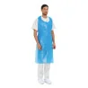 Grembiuli Pettorina Polietilene Monouso Blu 100pz DT