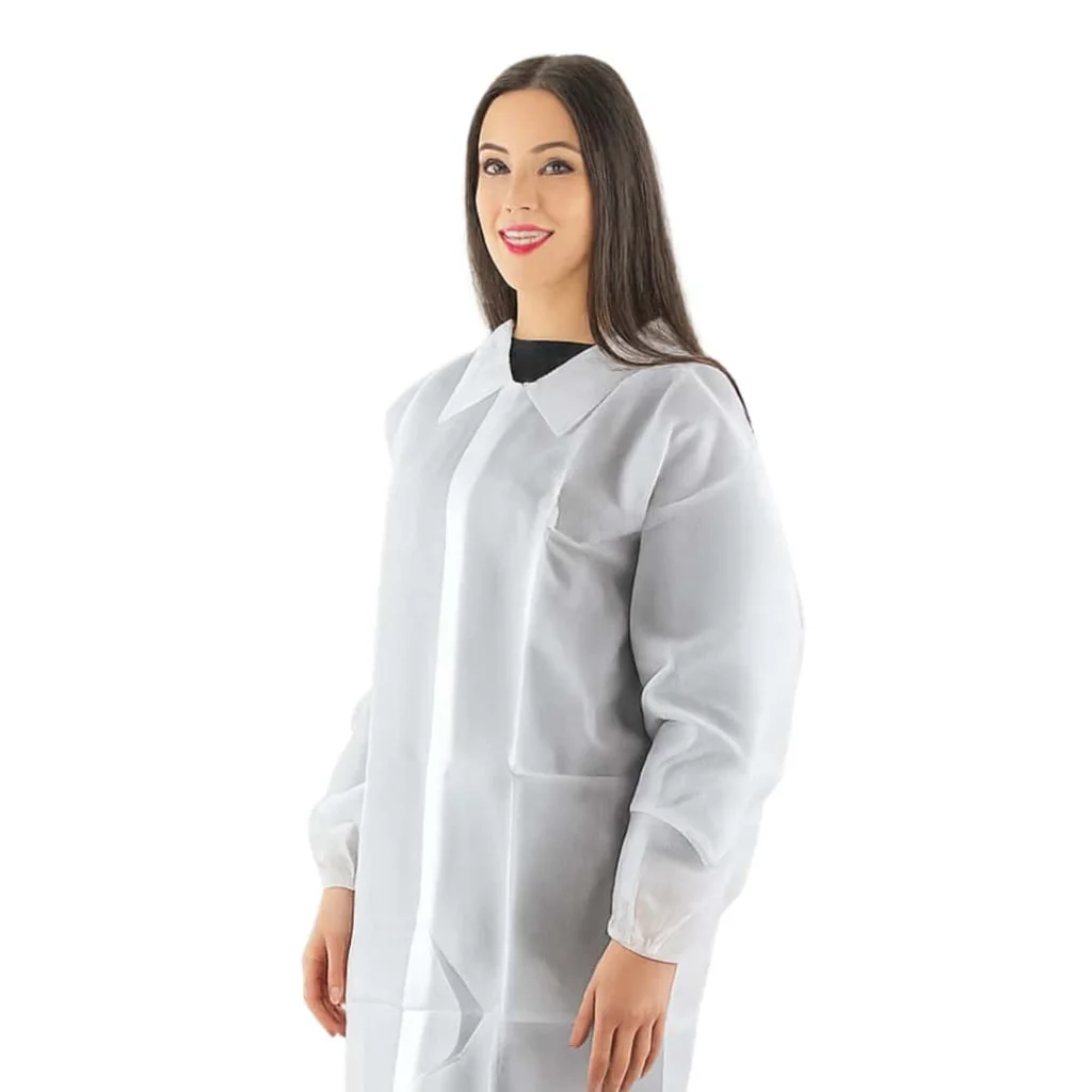 Camice Industria Tnt Bianco con Velcro 30g Tg. 