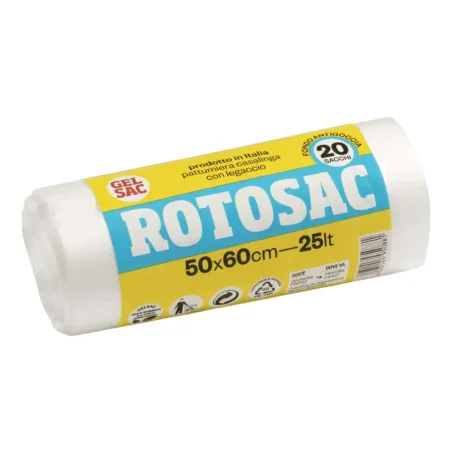 Sacchi Spazzatura Trasparenti 50x60 cm 20 pz GEL SAC
