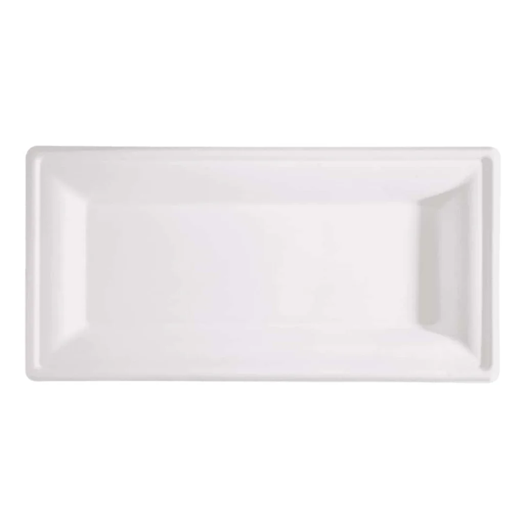 Piatto Rettangolare Polpa Di Cellulosa 26x13 cm 50 pz DT