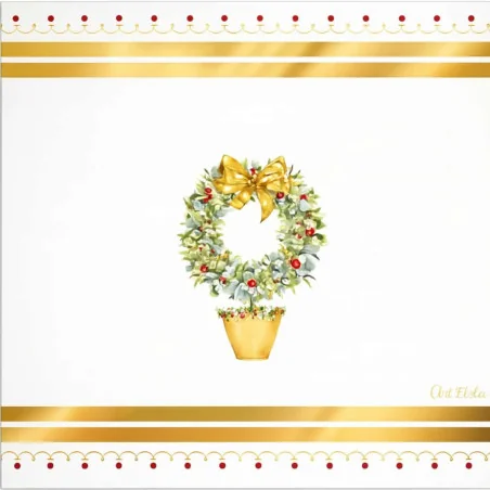 Tovaglioli Joyeux Noel Oro 33x33 cm 16 pz GIVI ITALIA