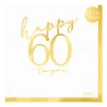 Tovaglioli 60 Anni Oro 33x33 cm 16 pz GIVI ITALIA
