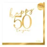 Tovaglioli 50 Anni Oro 33x33 cm 16 pz GIVI ITALIA