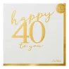 Tovaglioli 40 Anni Oro 33x33 cm 16 pz GIVI ITALIA