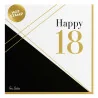 Tovaglioli Compleanno Happy 18th 3 Veli 33x33 cm 16 pz GIVI