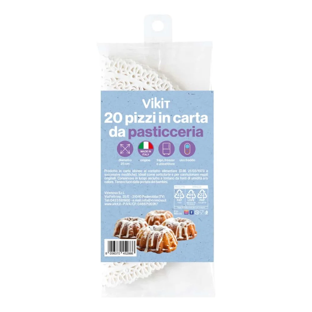 Pizzi Pasticceria Carta Bianca ø 25 cm 20 pz DT